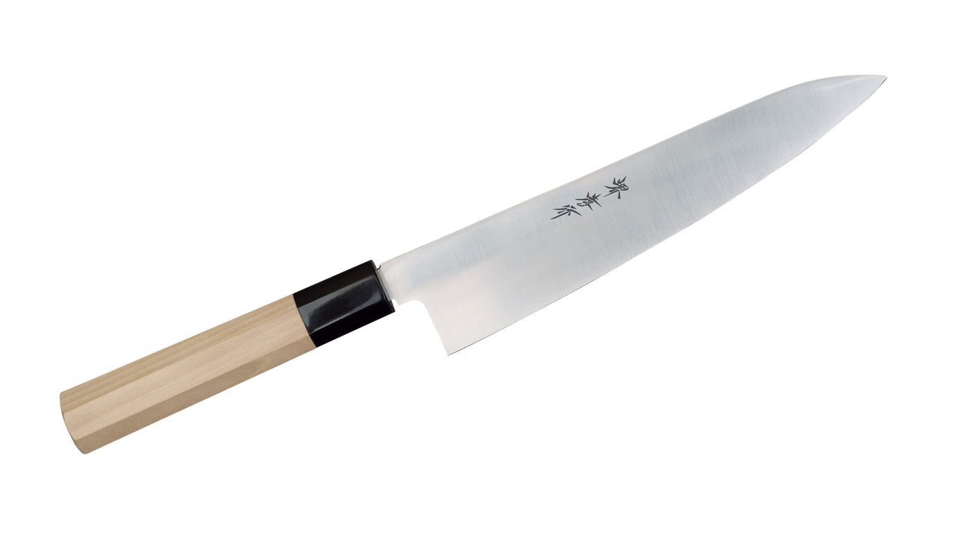 堺孝行 イノックス 和式 牛刀 210mm 朴八角柄｜刃
